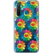 Прозрачный чехол BoxFace Realme 5 Pro Hippie Flowers