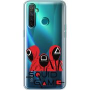 Прозрачный чехол BoxFace Realme 5 Pro siquid game люди в красном