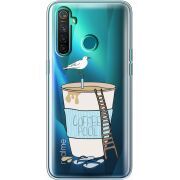 Прозрачный чехол BoxFace Realme 5 Pro Segull in Cofee Pool