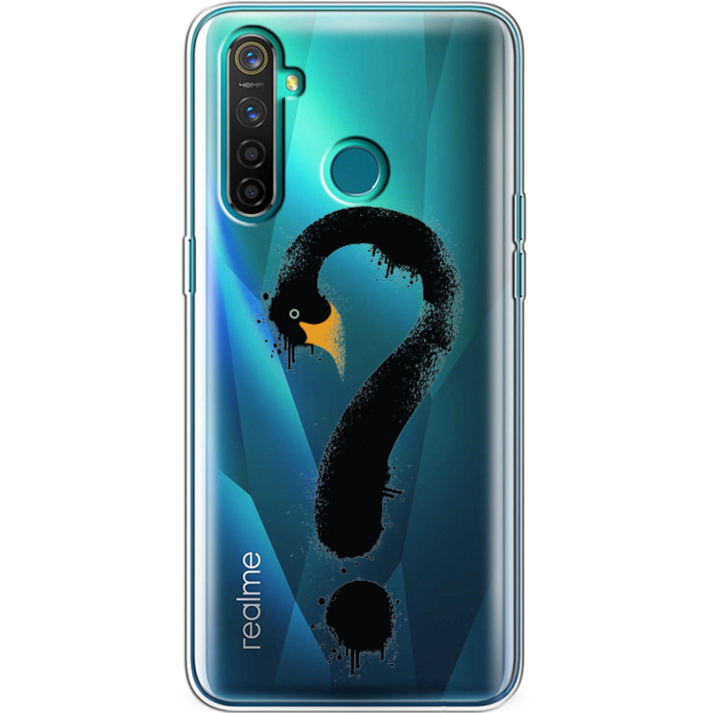 Прозрачный чехол BoxFace Realme 5 Pro Swan question