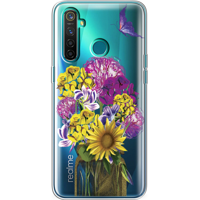 Прозрачный чехол BoxFace Realme 5 Pro My Bouquet