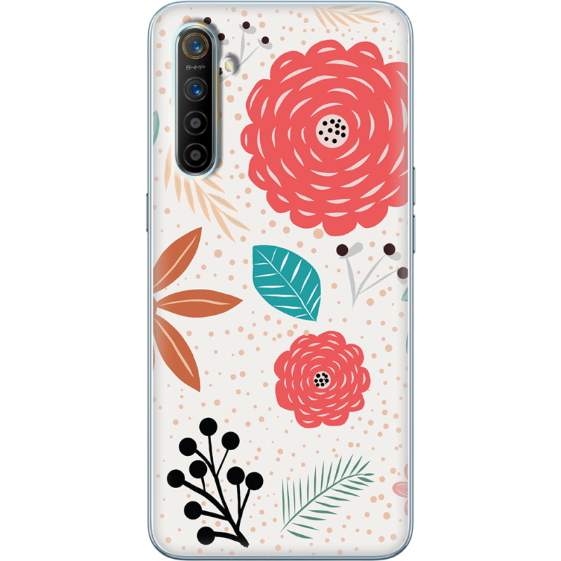 Чехол BoxFace Realme XT Line Flowers