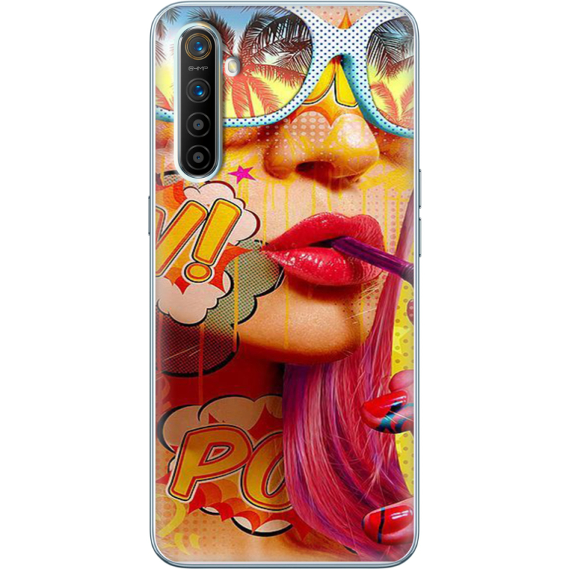 Чехол BoxFace Realme XT Yellow Girl Pop Art