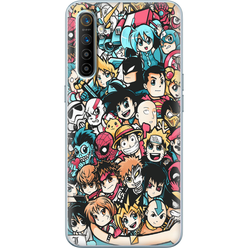 Чехол BoxFace Realme XT Anime Stickers