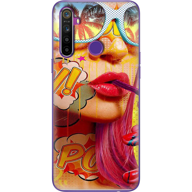 Чехол BoxFace Realme 5 / 6i Yellow Girl Pop Art