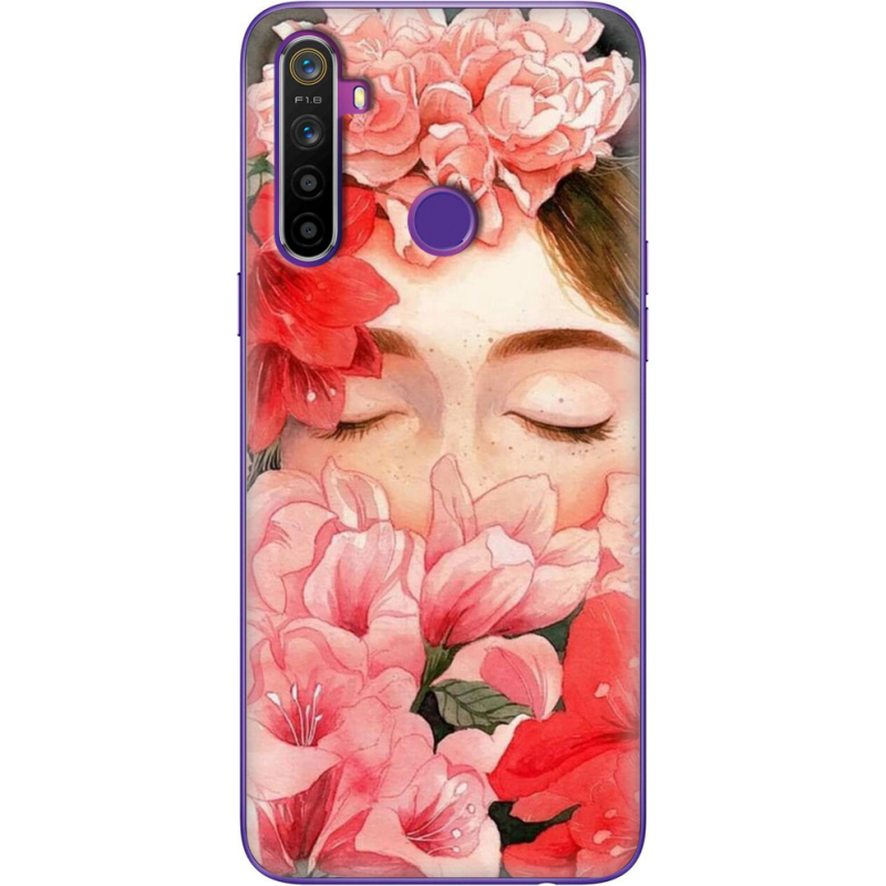 Чехол BoxFace Realme 5 / 6i Girl in Flowers