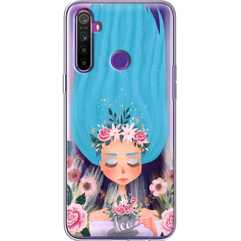 Прозрачный чехол BoxFace Realme 5 / 6i Blue Hair