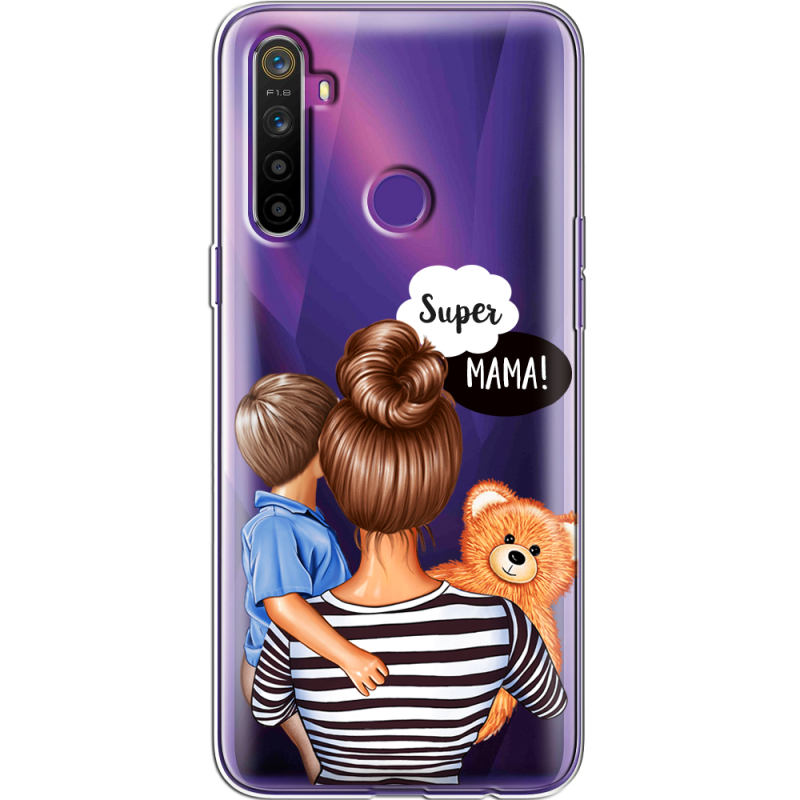 Прозрачный чехол BoxFace Realme 5 / 6i Super Mama and Son