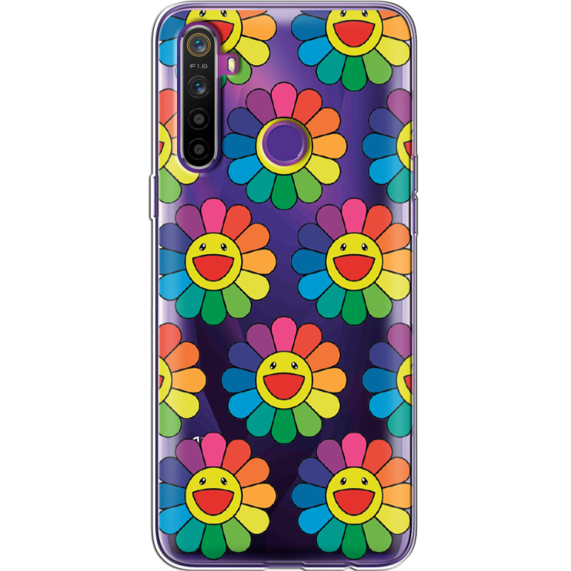 Прозрачный чехол BoxFace Realme 5 / 6i Hippie Flowers