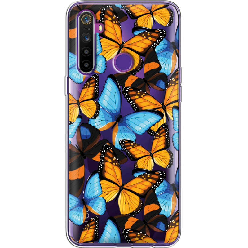 Прозрачный чехол BoxFace Realme 5 / 6i Butterfly Morpho