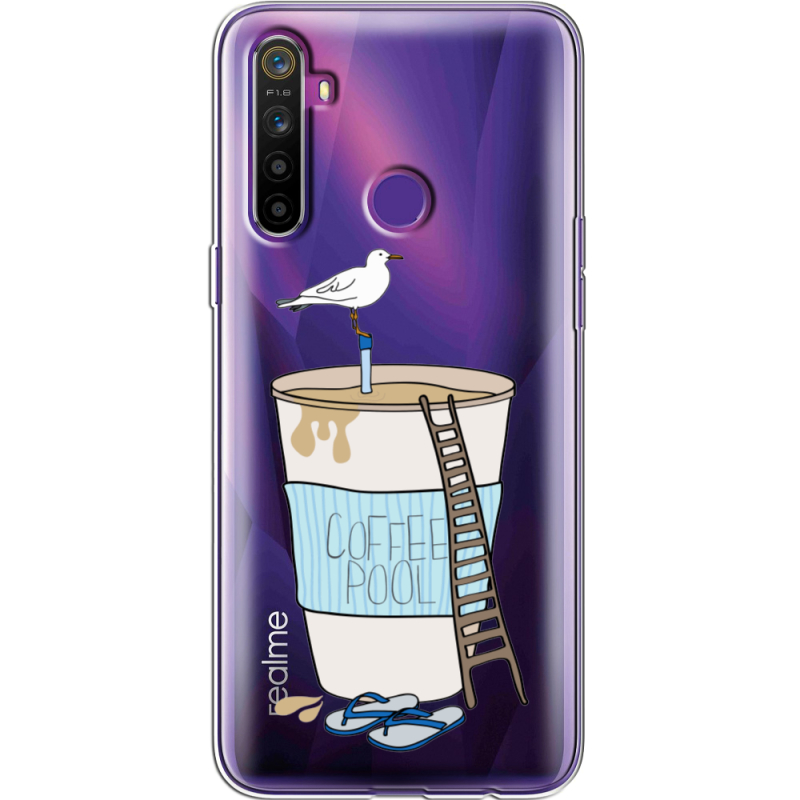 Прозрачный чехол BoxFace Realme 5 / 6i Segull in Cofee Pool