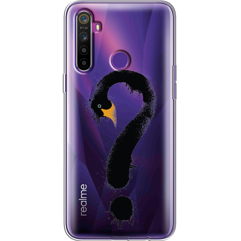 Прозрачный чехол BoxFace Realme 5 / 6i Swan question