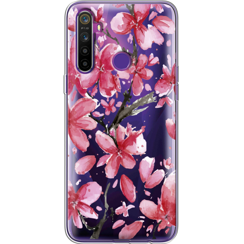 Прозрачный чехол BoxFace Realme 5 / 6i Pink Magnolia