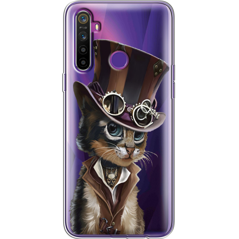 Прозрачный чехол BoxFace Realme 5 / 6i Steampunk Cat