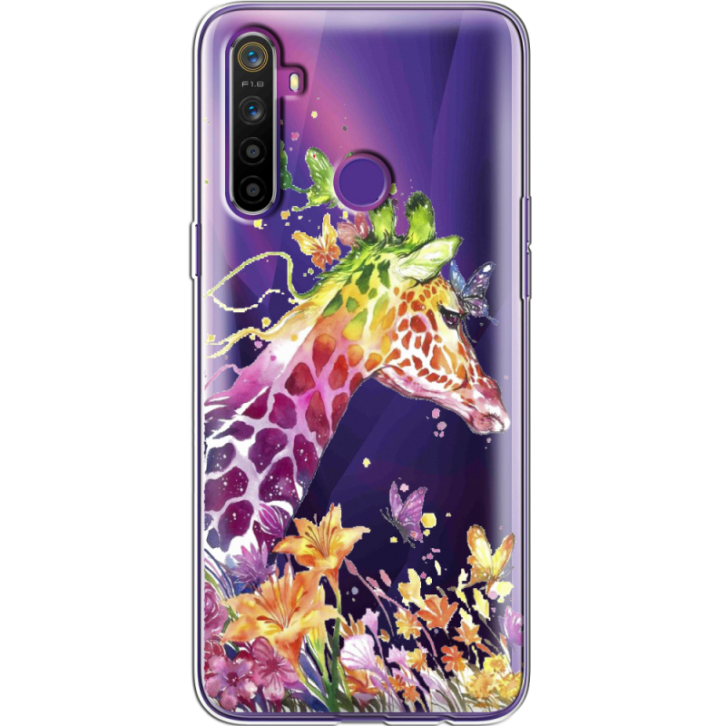 Прозрачный чехол BoxFace Realme 5 / 6i Colorful Giraffe