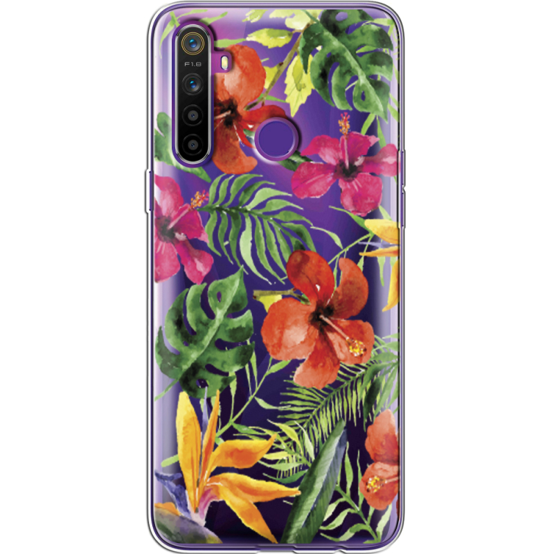 Прозрачный чехол BoxFace Realme 5 / 6i Tropical Flowers