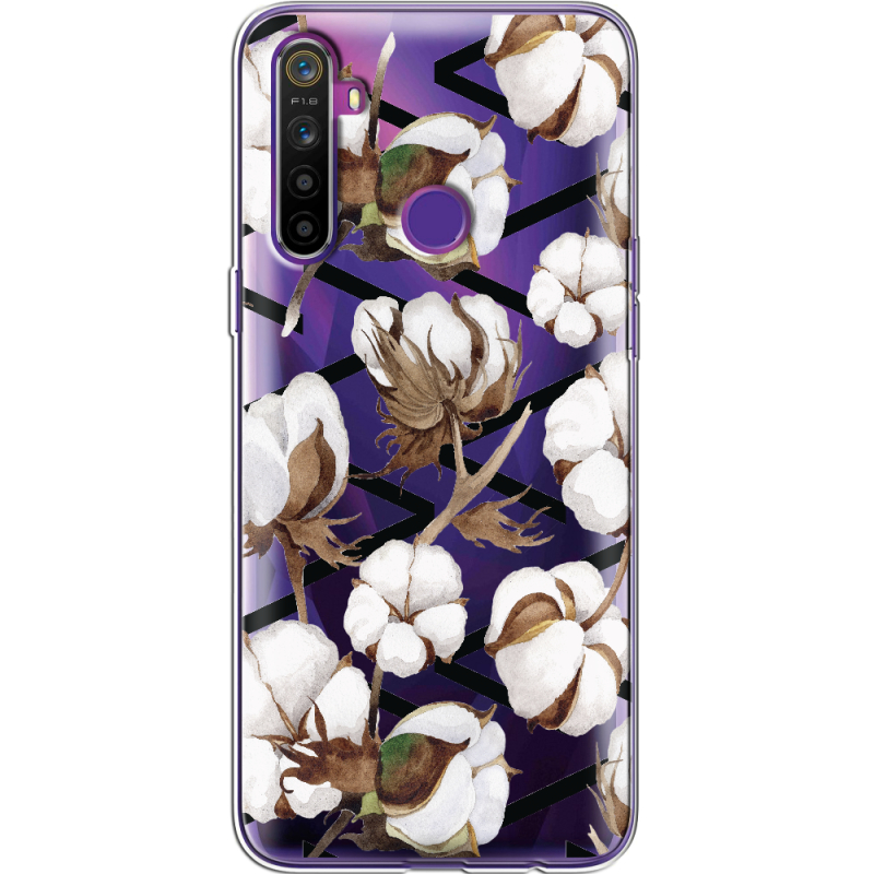 Прозрачный чехол BoxFace Realme 5 / 6i Cotton flowers