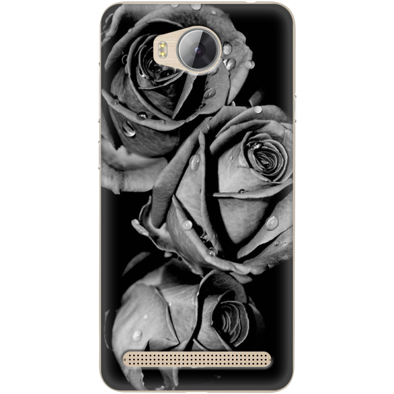 Чехол Uprint Huawei Ascend Y3 2 Black and White Roses