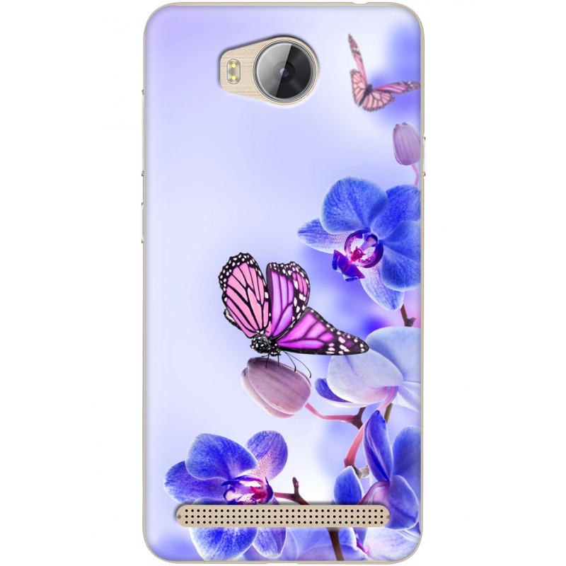 Чехол Uprint Huawei Ascend Y3 2 Orchids and Butterflies