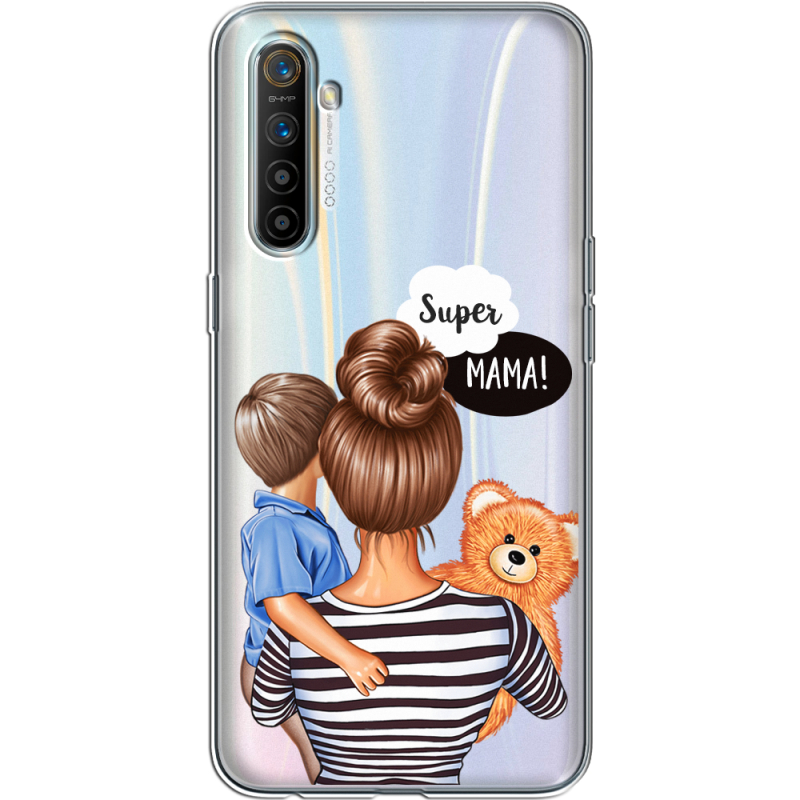 Прозрачный чехол BoxFace Realme XT Super Mama and Son