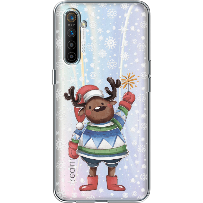 Прозрачный чехол BoxFace Realme XT Christmas Deer with Snow