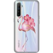 Прозрачный чехол BoxFace Realme XT Floral Flamingo