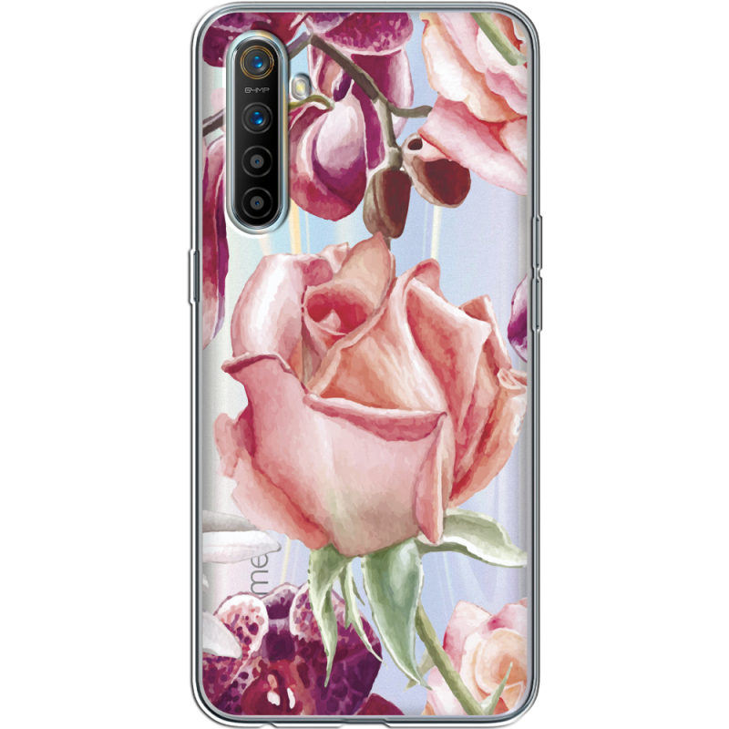 Прозрачный чехол BoxFace Realme XT Rose