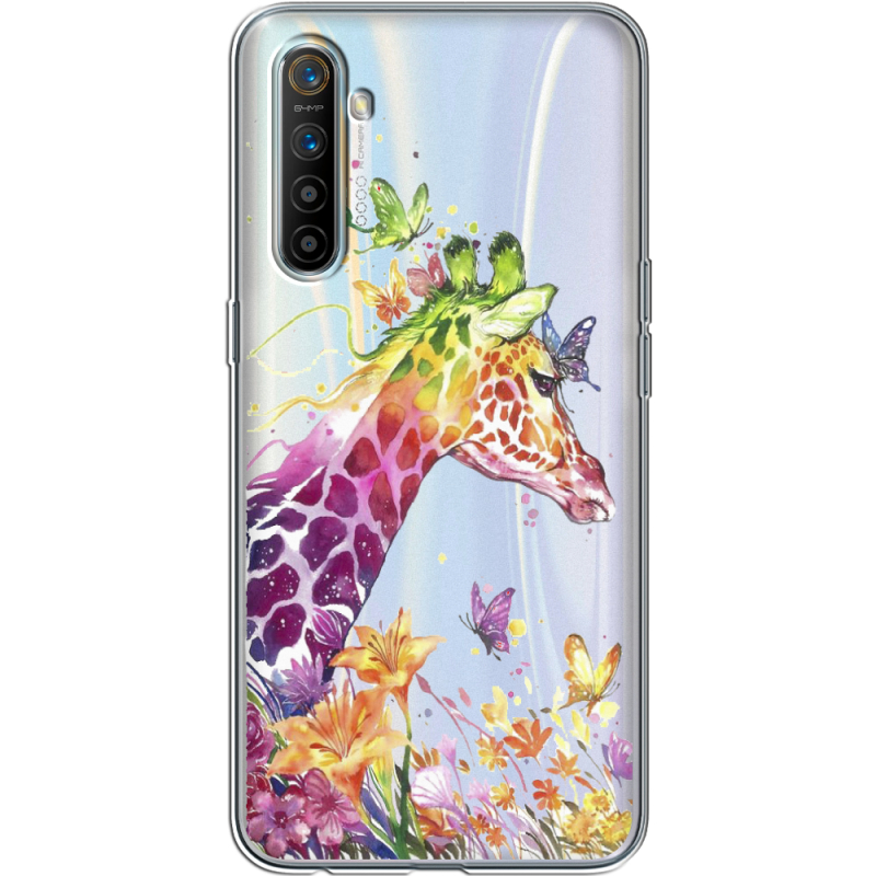 Прозрачный чехол BoxFace Realme XT Colorful Giraffe