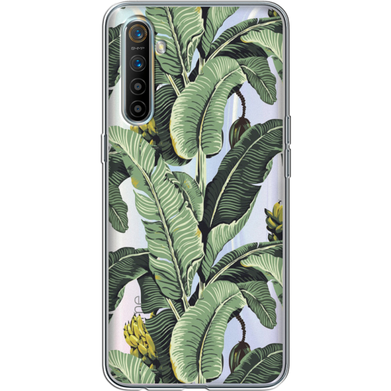 Прозрачный чехол BoxFace Realme XT Banana Leaves