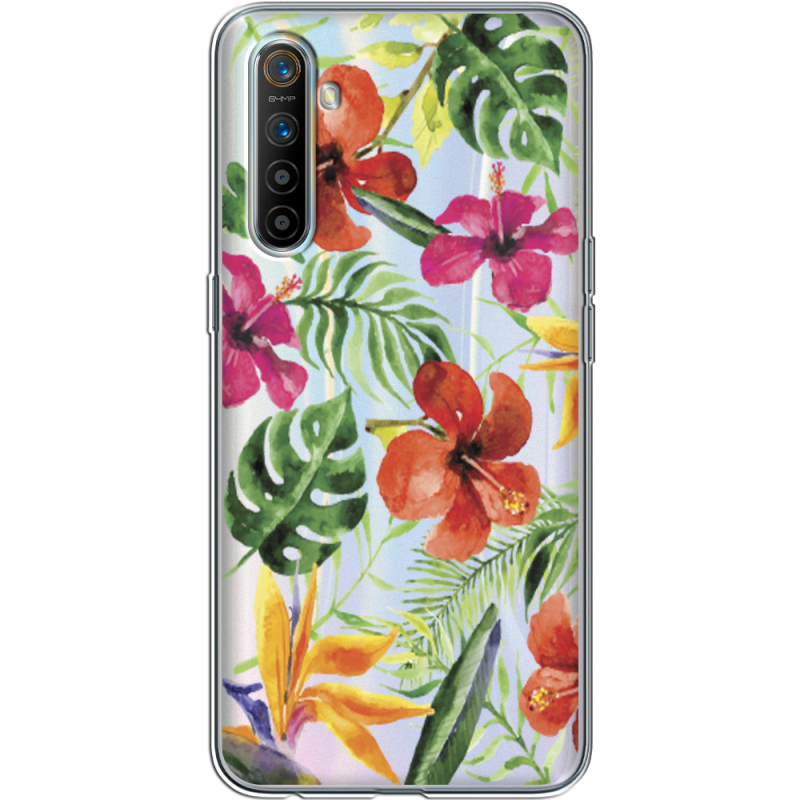 Прозрачный чехол BoxFace Realme XT Tropical Flowers