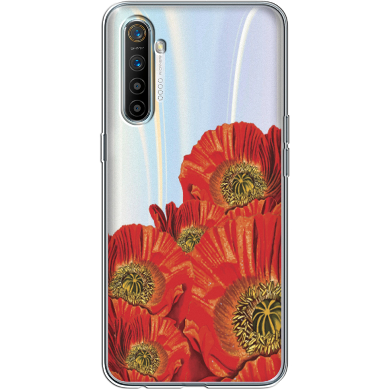 Прозрачный чехол BoxFace Realme XT Red Poppies