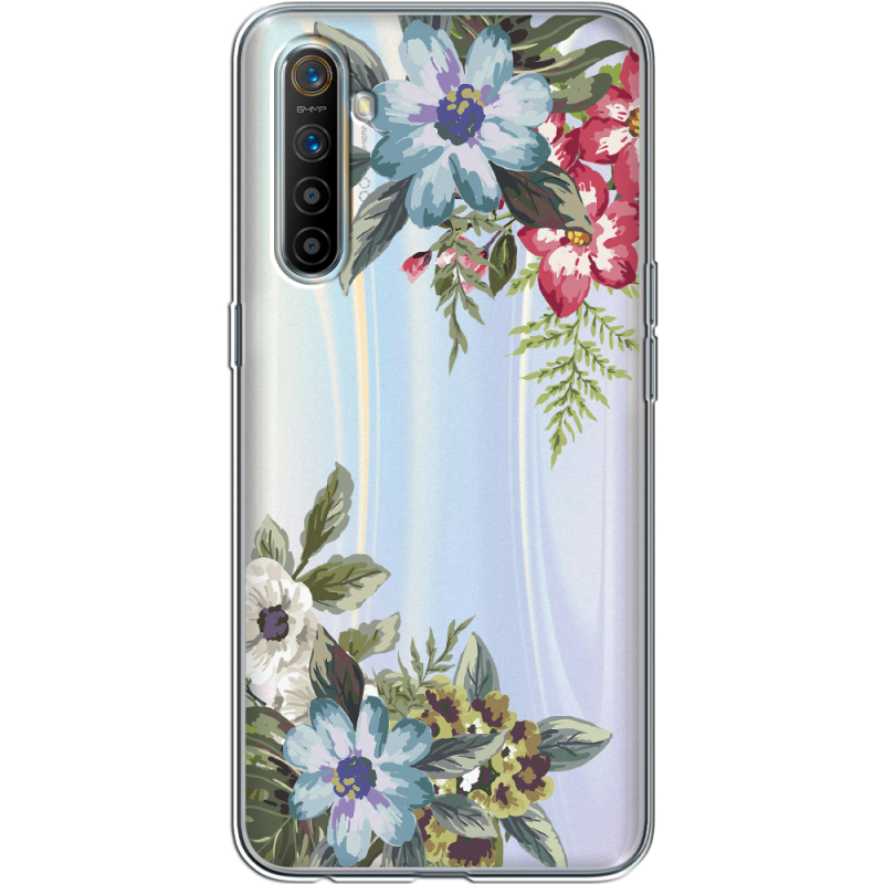 Прозрачный чехол BoxFace Realme XT Floral