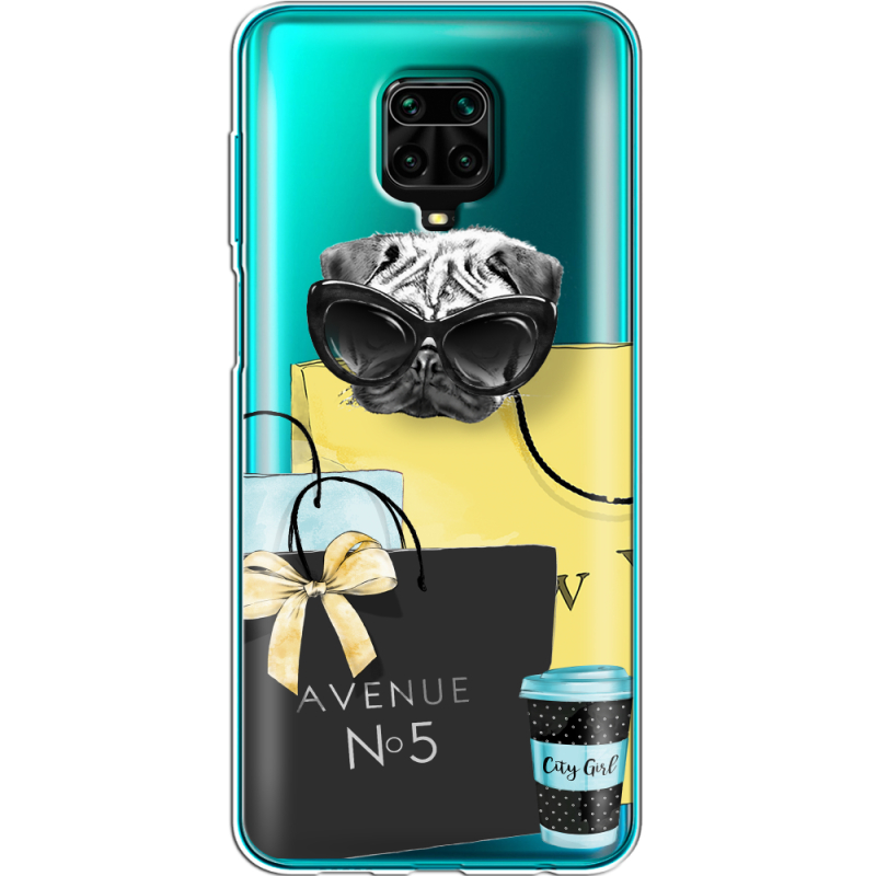 Прозрачный чехол BoxFace Xiaomi Redmi Note 9S Fashion Pug