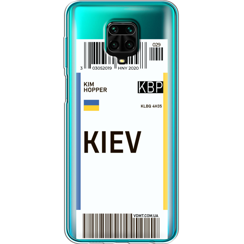 Прозрачный чехол BoxFace Xiaomi Redmi Note 9S Ticket Kiev