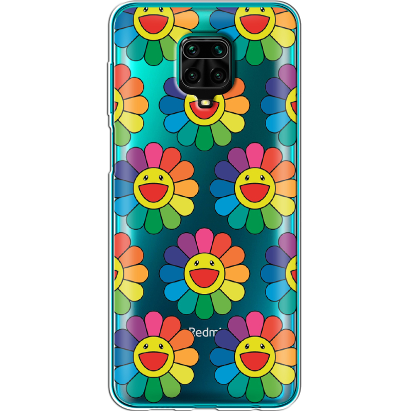 Прозрачный чехол BoxFace Xiaomi Redmi Note 9S Hippie Flowers