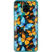 Прозрачный чехол BoxFace Xiaomi Redmi Note 9S Butterfly Morpho