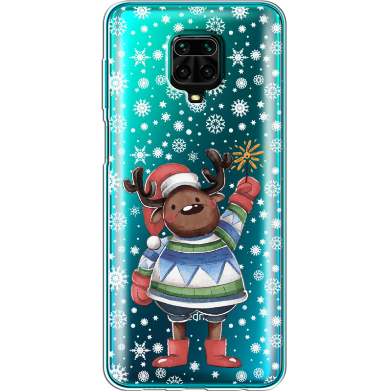 Прозрачный чехол BoxFace Xiaomi Redmi Note 9S Christmas Deer with Snow