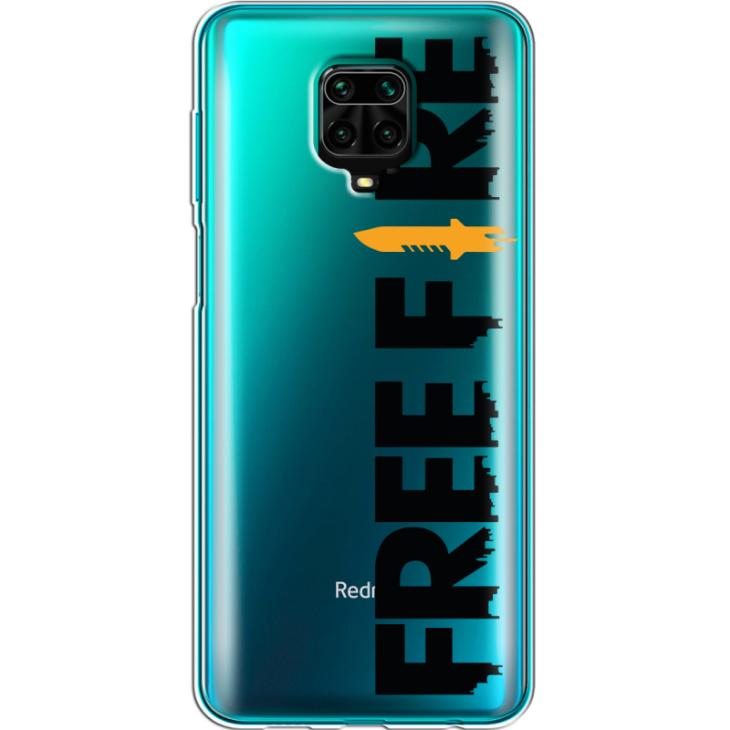 Прозрачный чехол BoxFace Xiaomi Redmi Note 9S Free Fire Black Logo