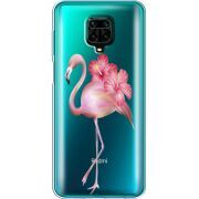 Прозрачный чехол BoxFace Xiaomi Redmi Note 9S Floral Flamingo