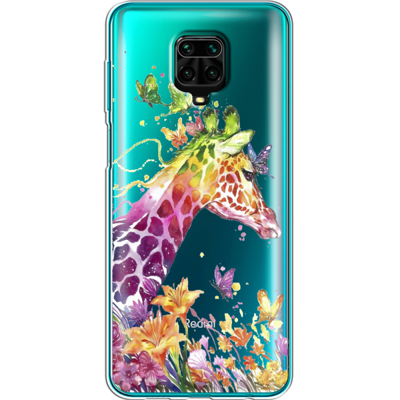 Прозрачный чехол BoxFace Xiaomi Redmi Note 9S Colorful Giraffe