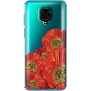 Прозрачный чехол BoxFace Xiaomi Redmi Note 9S Red Poppies