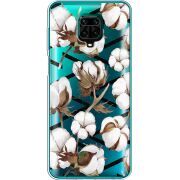 Прозрачный чехол BoxFace Xiaomi Redmi Note 9S Cotton flowers