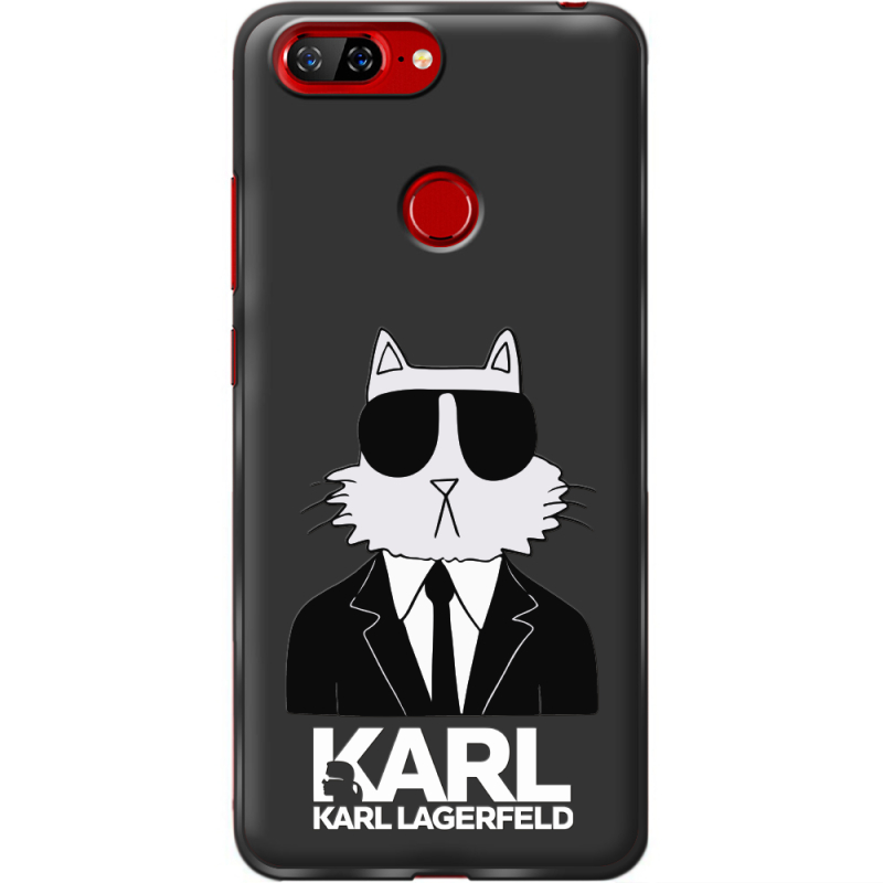 Черный чехол BoxFace Lenovo S5 Cat in Black