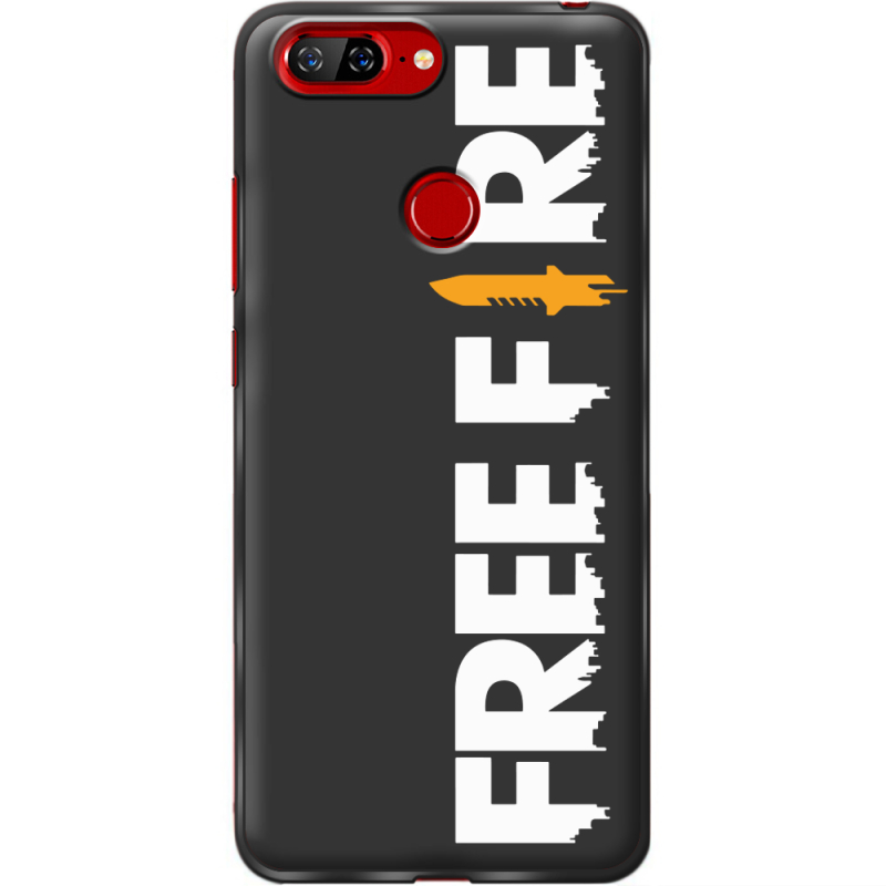 Черный чехол BoxFace Lenovo S5 Free Fire White Logo