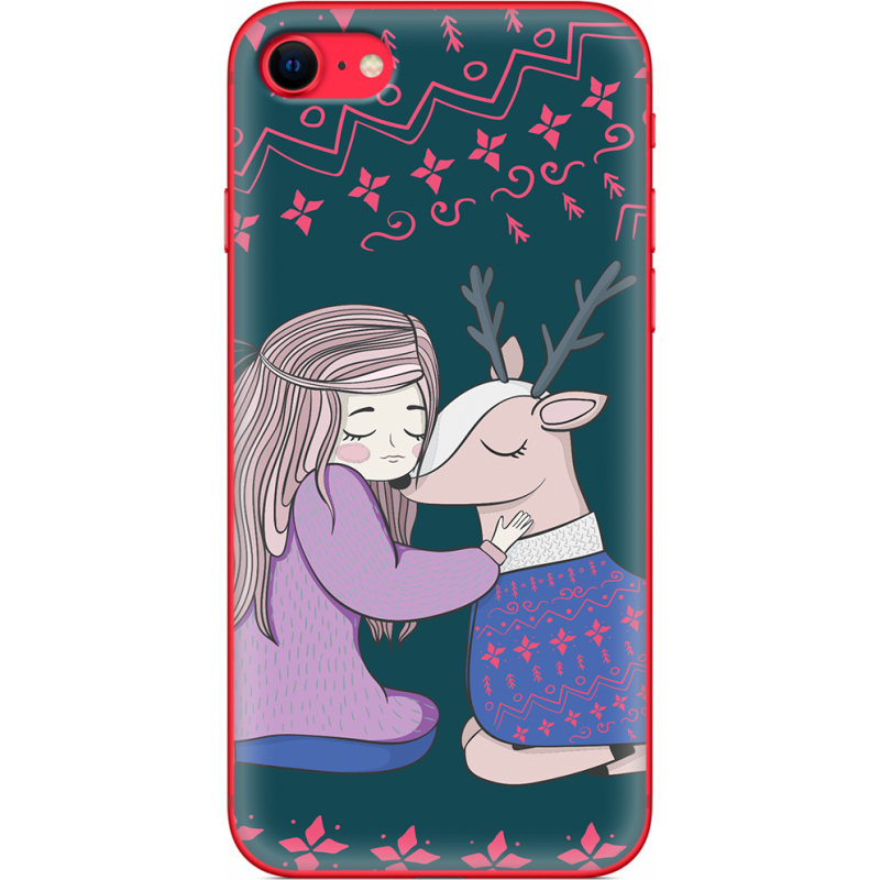 Чехол BoxFace Apple iPhone SE (2020) Girl and deer