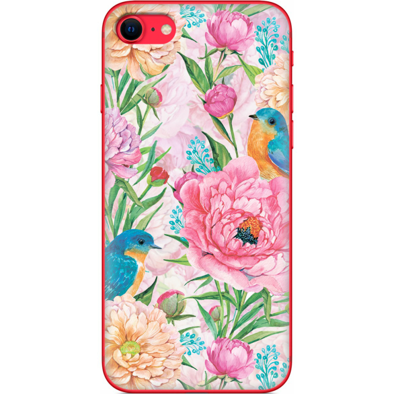 Чехол BoxFace Apple iPhone SE (2020) Birds in Flowers