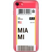 Прозрачный чехол BoxFace Apple iPhone SE (2020) Ticket Miami