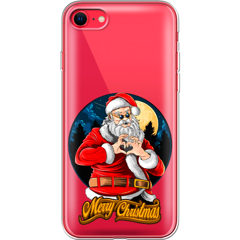 Прозрачный чехол BoxFace Apple iPhone SE (2020) Cool Santa