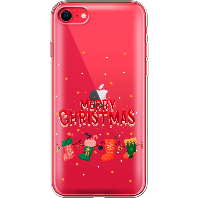 Прозрачный чехол BoxFace Apple iPhone SE (2020) Merry Christmas