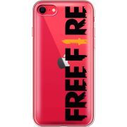 Прозрачный чехол BoxFace Apple iPhone SE (2020) Free Fire Black Logo